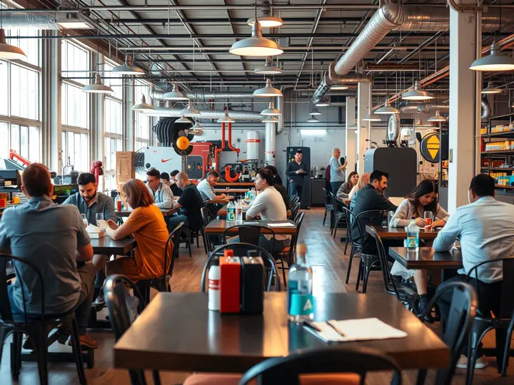 火锅店顾客用餐场景