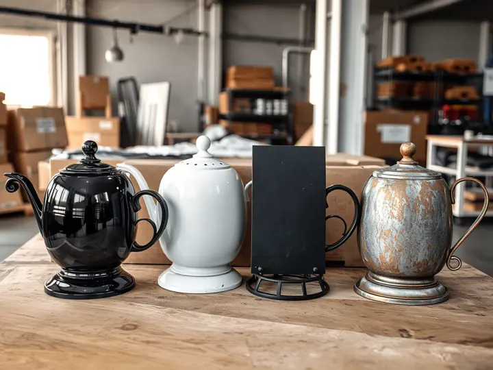 不同表面处理工艺的铁艺样品展示